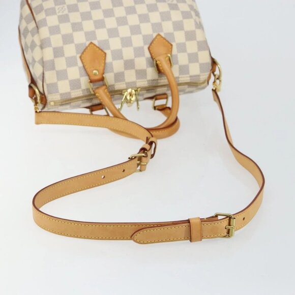 LOUIS VUITTON Damier Azur Speedy Bandouliere 25 Hand Bag N41000 LV Auth 143958V - Picture 9 of 16